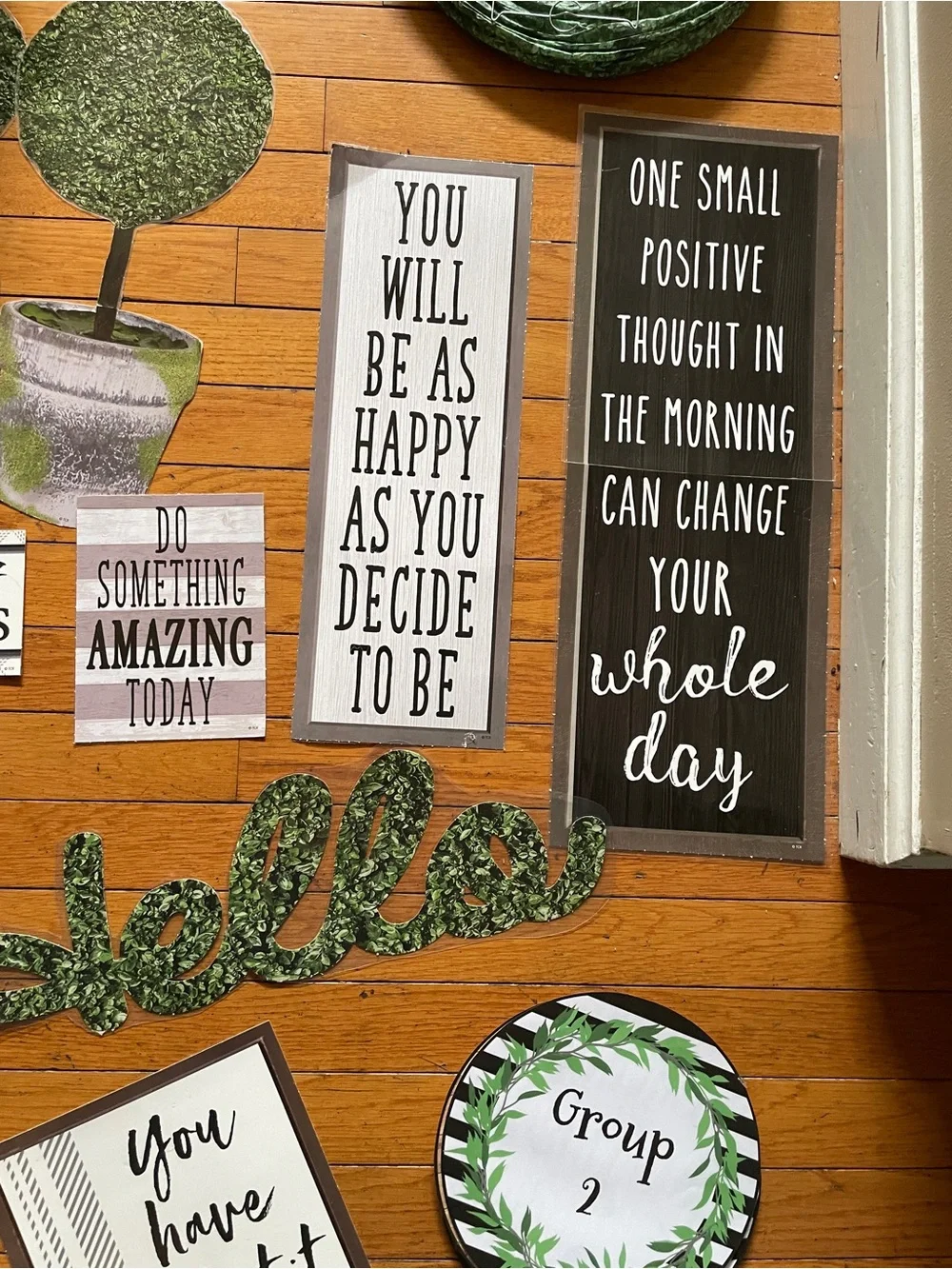 Farmhouse Green Wall Décor Kit – classroom or room/office decor